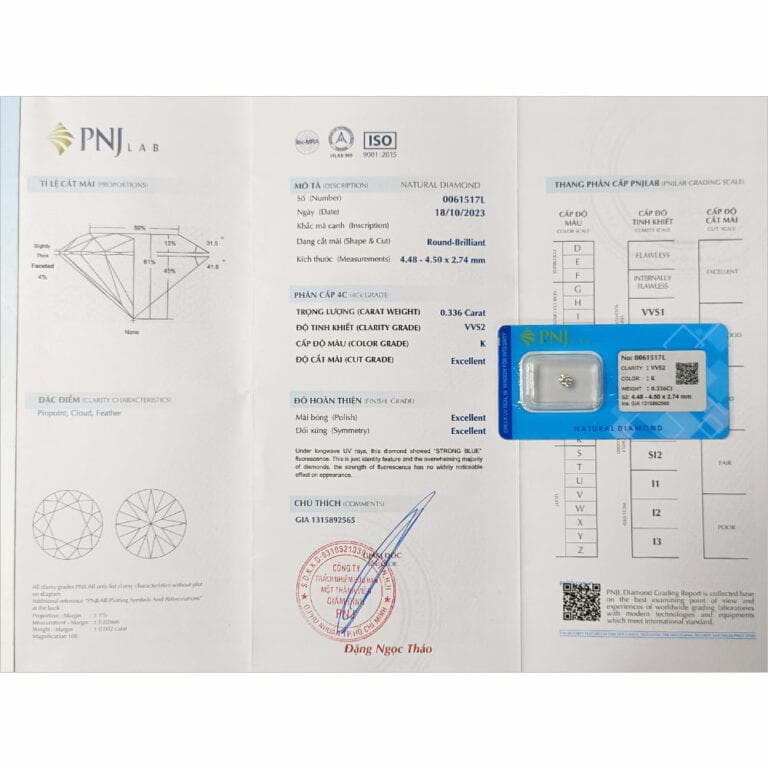 Kim cương 4.48 - 4.50 VVS2-K TLU2333209