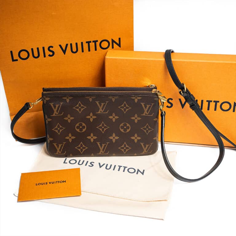 Louis Vuitton Double Zip Pochette Monogram CAS2333297