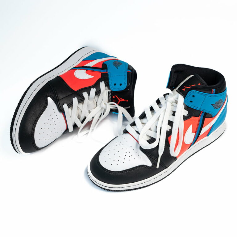 Nike Jordan Air 1 Mid Game Time Gs Black/White-Blue CGI2332933