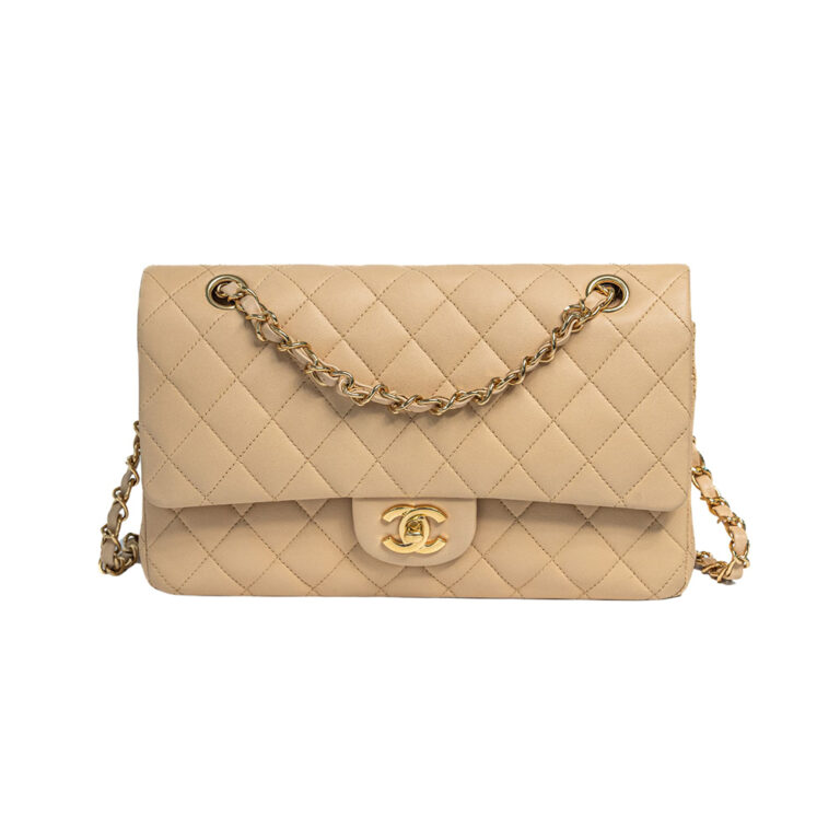 Chanel Classic Double Flap Bag Beige Medium CAS2336092