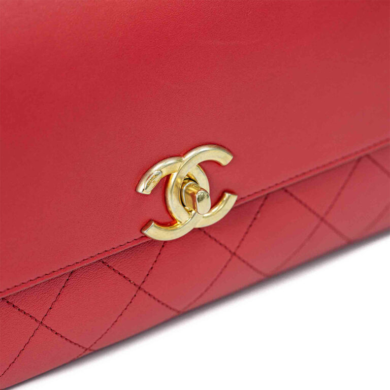 CHANEL Coco Luxe Satchel Red
