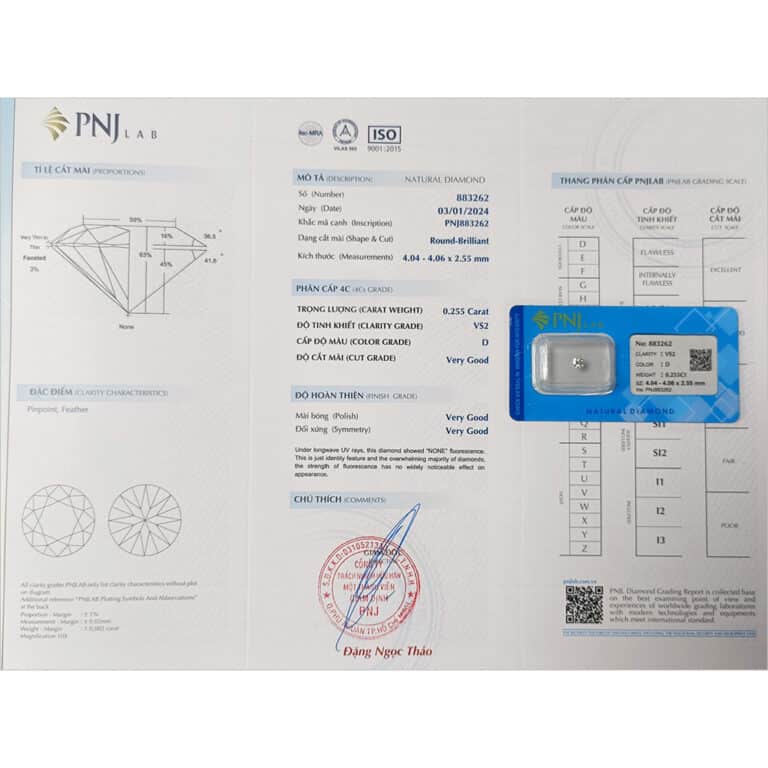 Kim cương 4.04 - 4.06 VS2-D BIH2335536