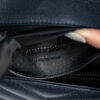 YSL Black Chevron Quilted Leather Monogram Large College Bag