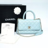 Túi xách Chanel Coco 9.5 Caviar màu xanh CAS2402964