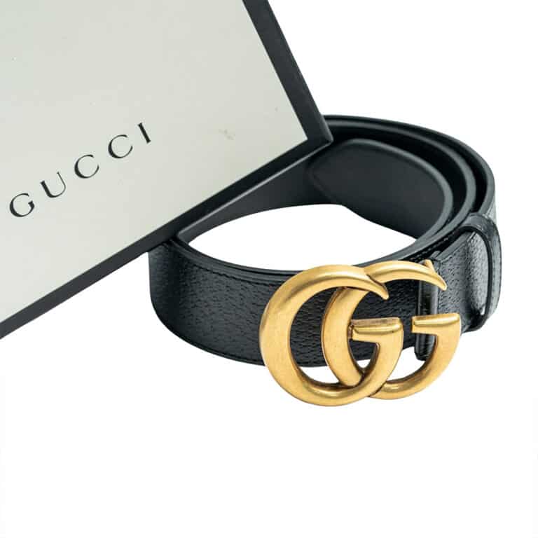 Thắt lưng Gucci Ceinture En Cuir Avec Boucle Double G