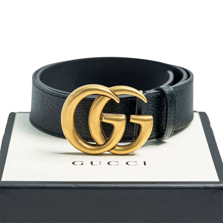 Thắt lưng Gucci Ceinture En Cuir Avec Boucle Double G