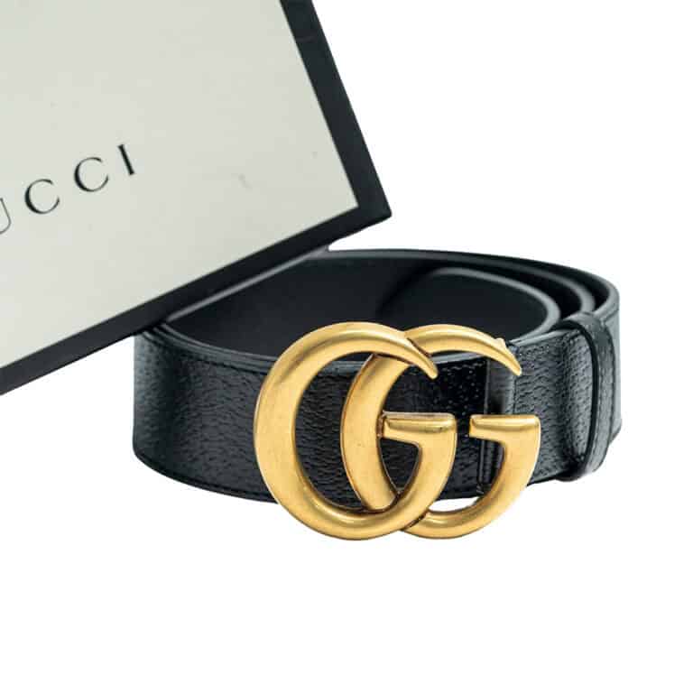 Thắt lưng Gucci Ceinture En Cuir Avec Boucle Double G