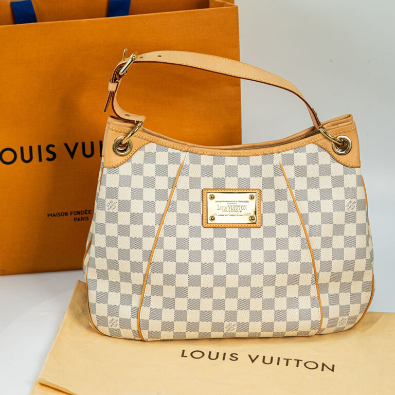 Túi xách Louis Vuitton Galliera Damier màu trắng khoá gold size 40