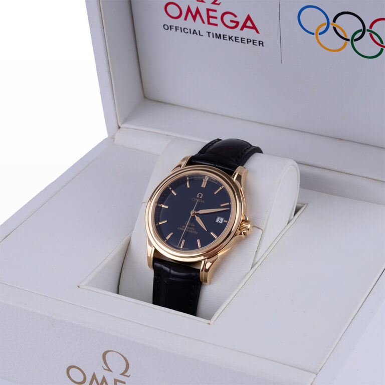 Đồng hồ Omega De Ville Co-Axial 18K Yellow Gold Black Dial