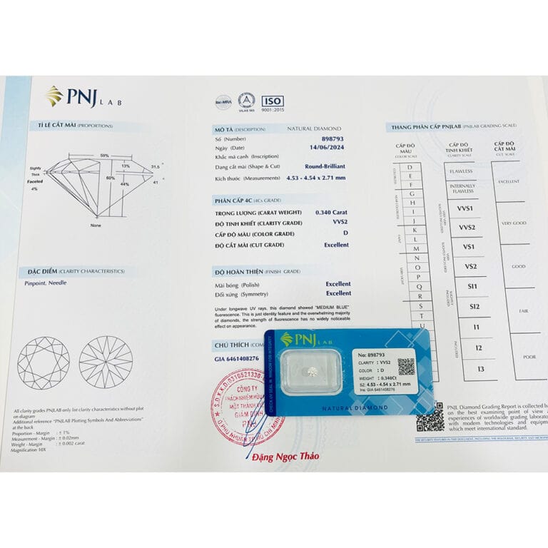 Kim cương 4.53 - 4.54 VVS2-D QUS2418873