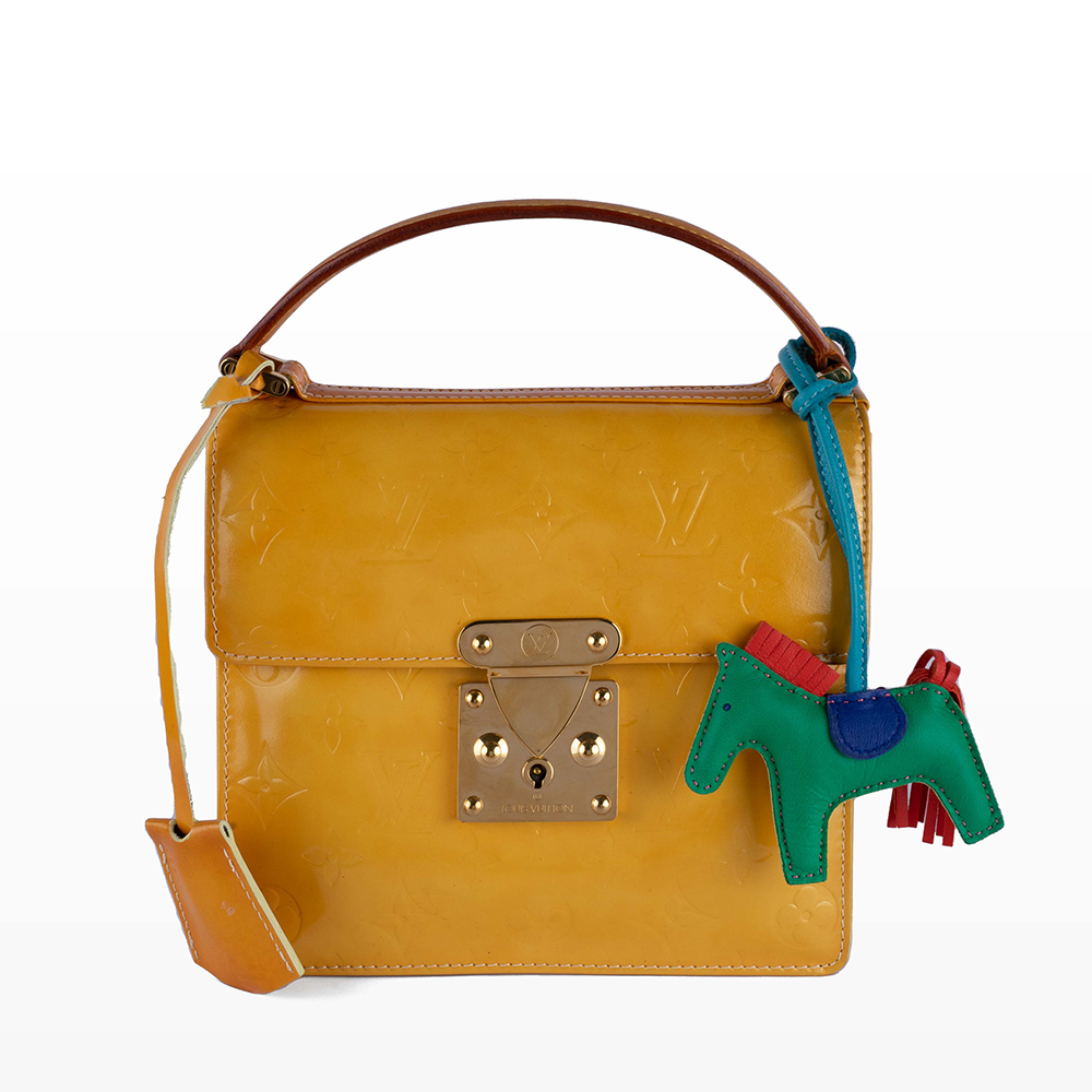 Louis Vuitton Vernis Yellow Spring Street Handbag