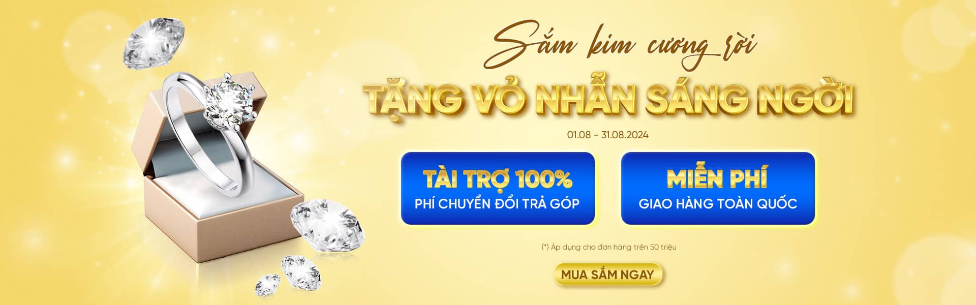 MUA KIM CƯƠNG TẶNG VỎ