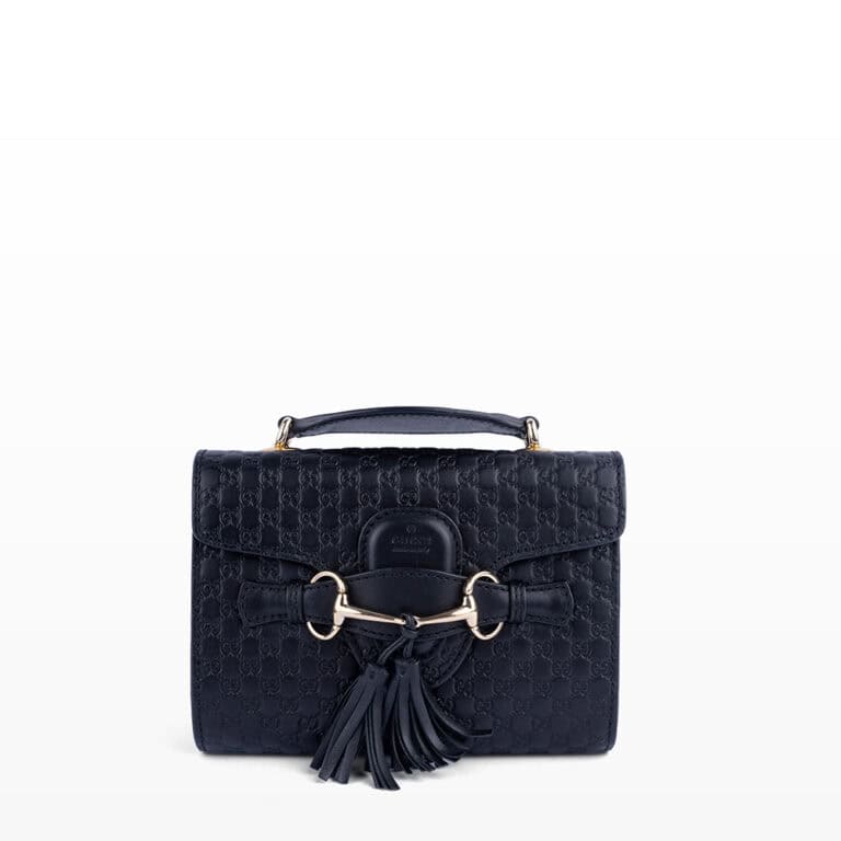 Túi xách Gucci Black Microguccissima Mini Emily Chain