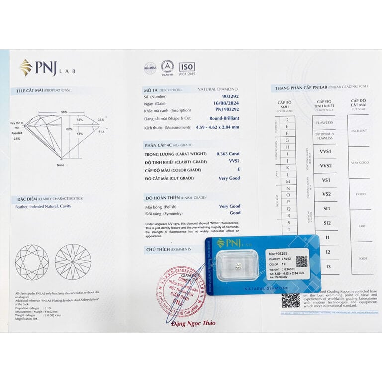 Kim cương 4.59 - 4.62 VVS2-E ACO2427306