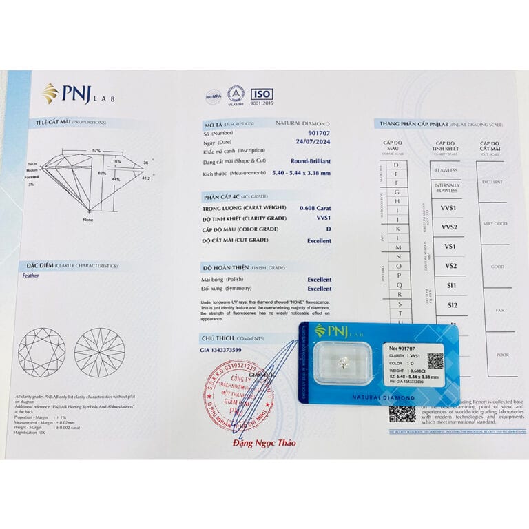 Kim cương 5.40 - 5.44 VVS1-D COG2423915