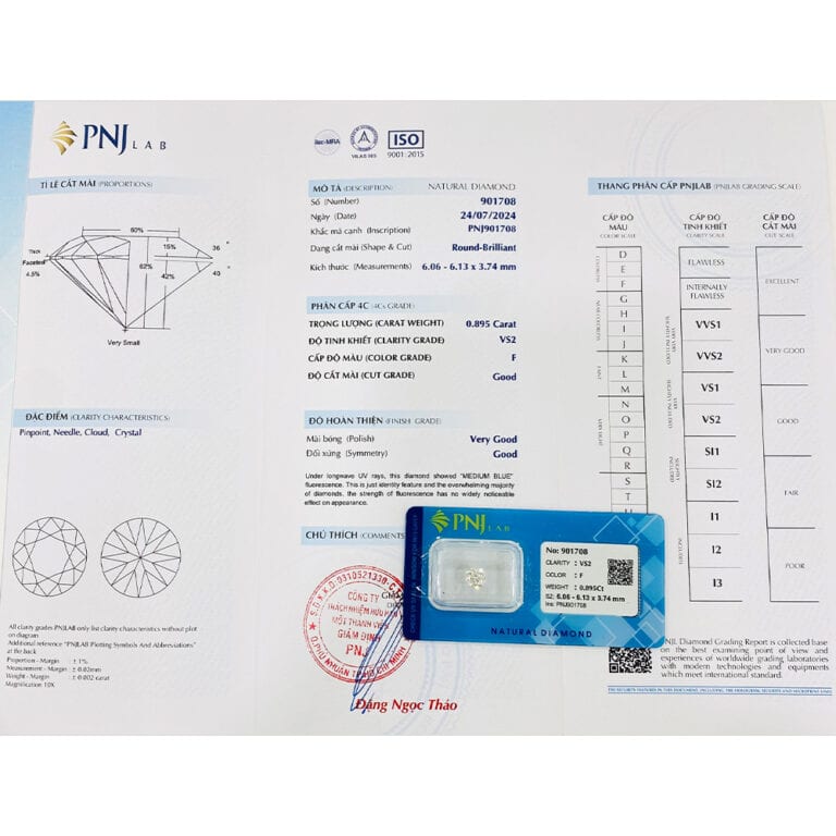 Kim cương 6.06 - 6.13 VS2-F BTH2424059