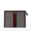 Túi xách Gucci Supreme Canvas Pouch Màu Nâu