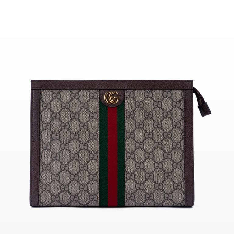 Túi xách Gucci Supreme Canvas Pouch Màu Nâu