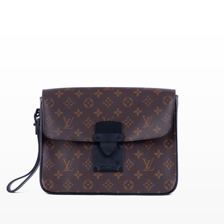 Túi Clutch Louis Vuitton Lock Pouch Brown Nam NAT2442974