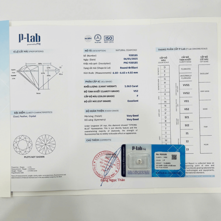 Kim cương viên 6,60 - 6,65 F VS2 P-LAB CDA2447747