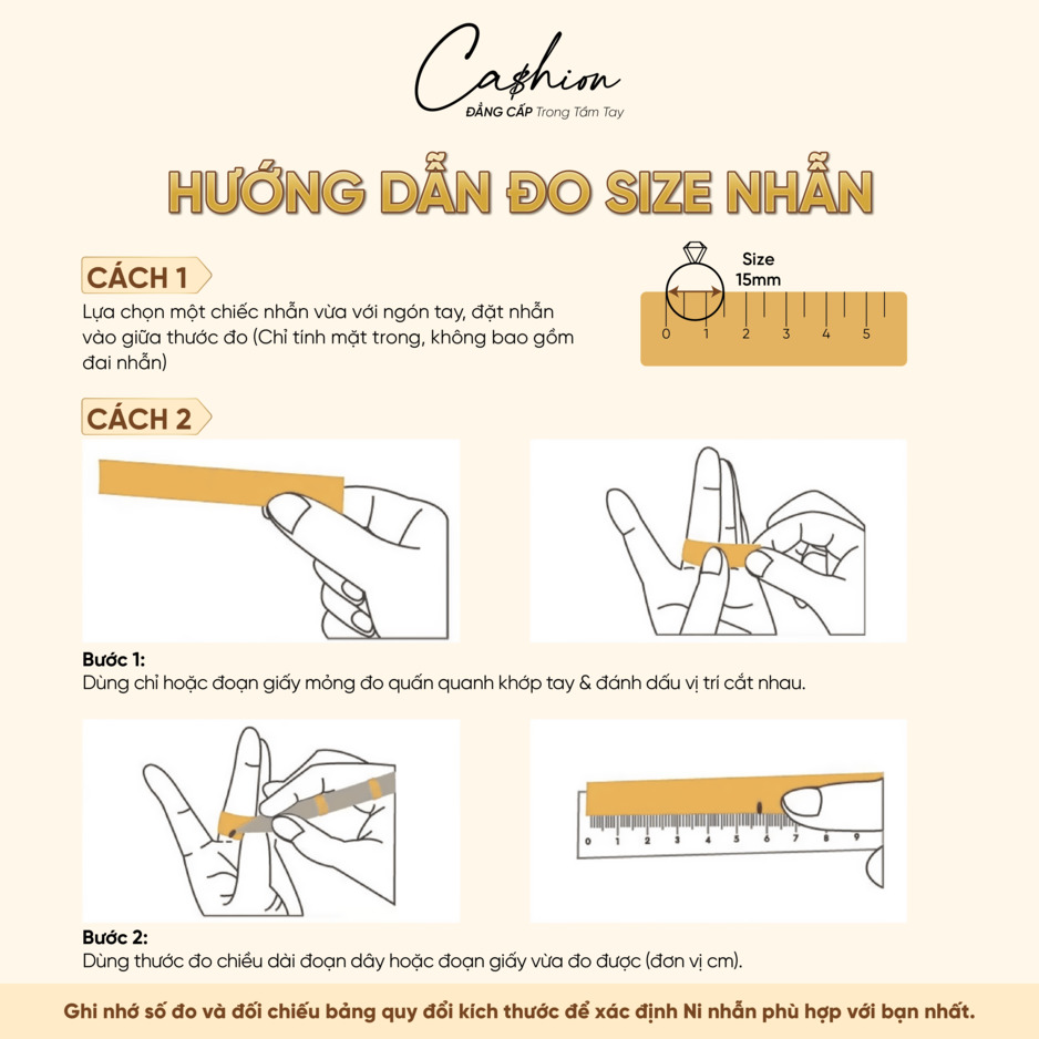 HƯỚNG DẪN ĐO SIZE TRANG SỨC