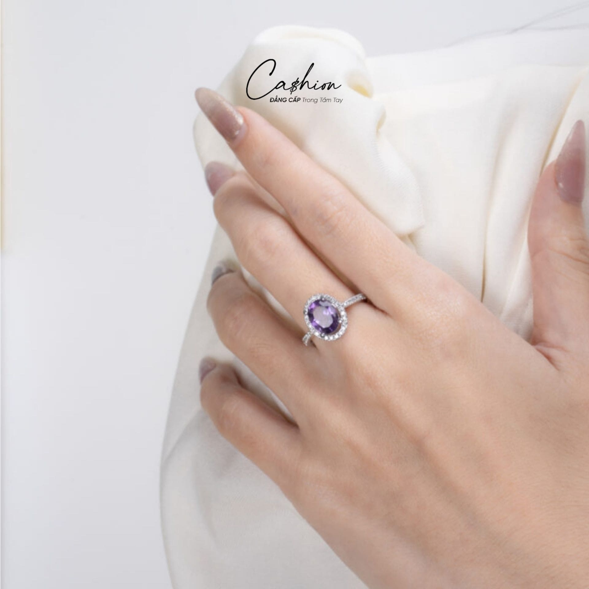 Ảnh: Nhẫn Đá Amethyst