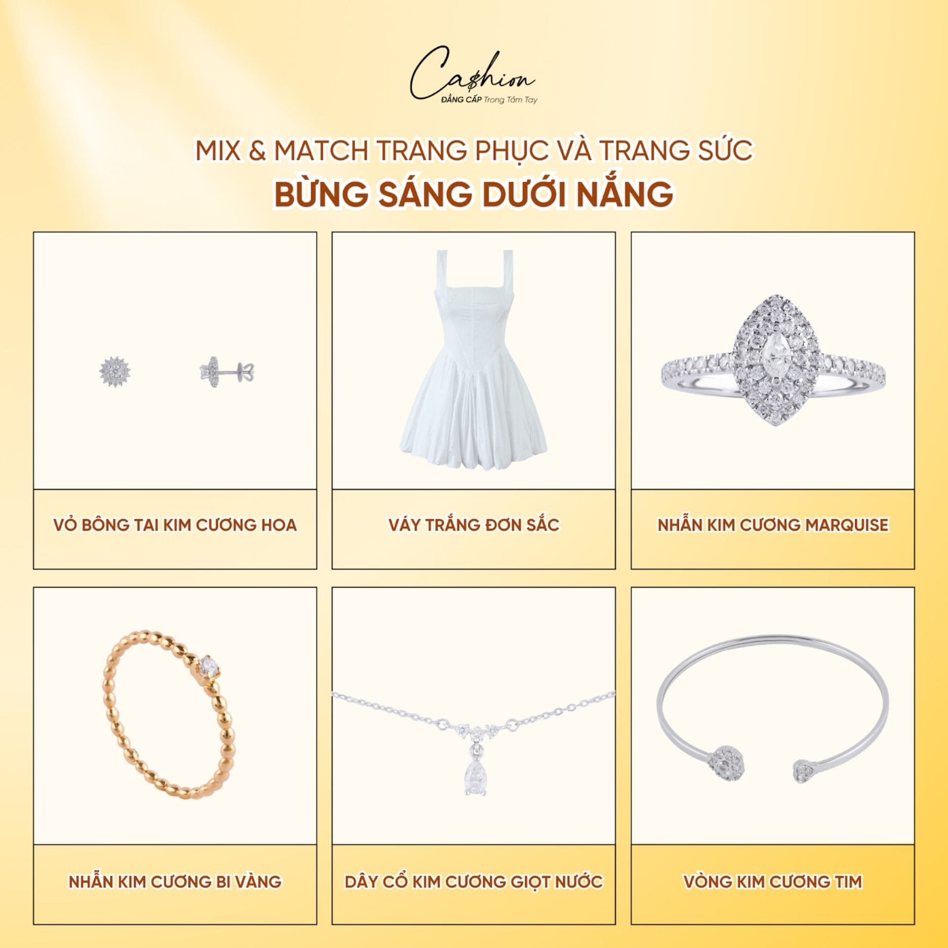 Ảnh: Phối đồ dạo phố với nhẫn kim cương Cashion