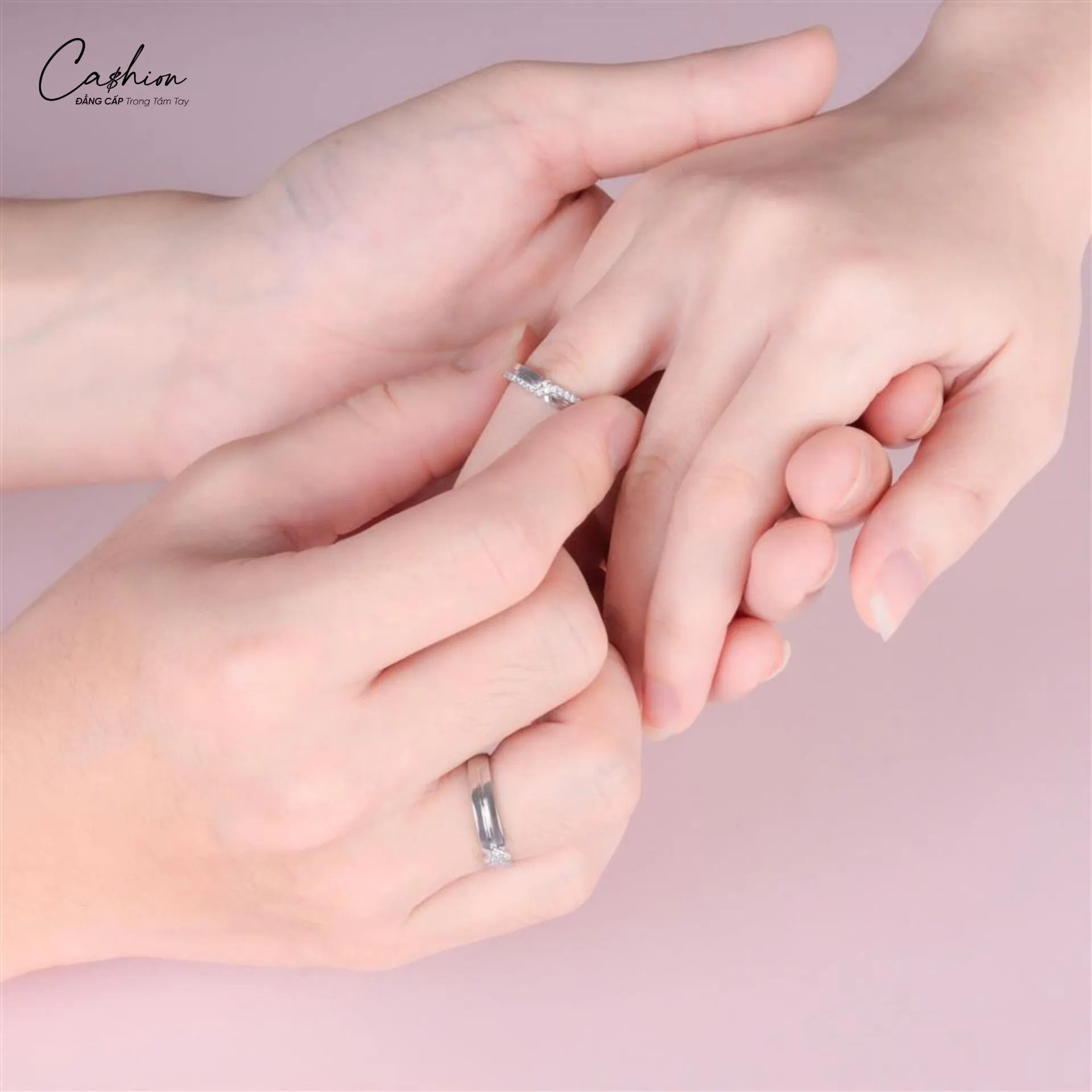 Ảnh: Nhẫn cưới kim cương 1 hàng tấm