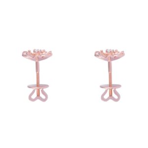 Bông tai Kim cương Hoa Đào hồng 416 BGD0019687