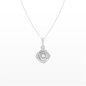 Mặt dây chuyền Kim cương hoa mẫu đơn  416 HOA.MT1T21NUW416