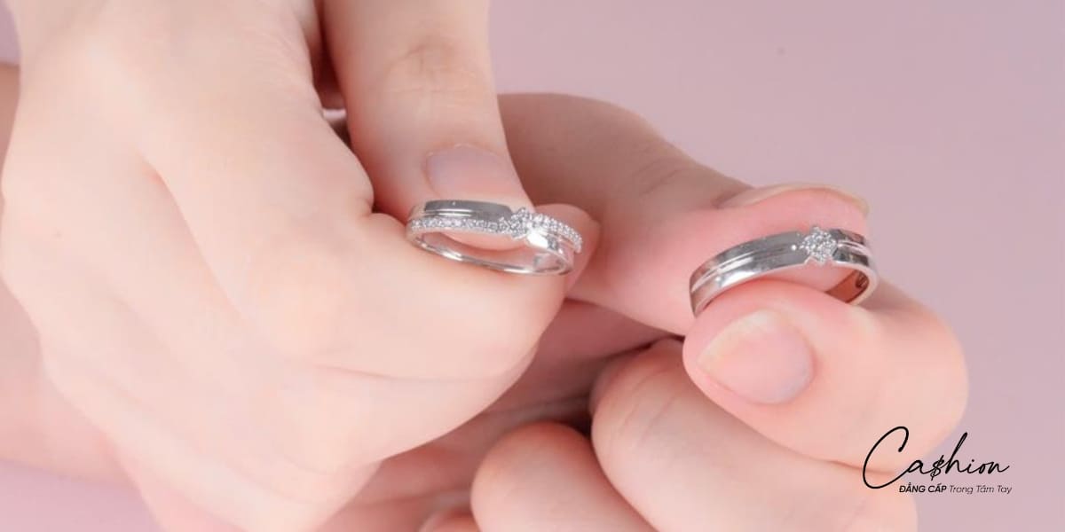 Ảnh: Nhẫn cưới kim cương tròn cổ điển NEW0000112 - NEW0000113