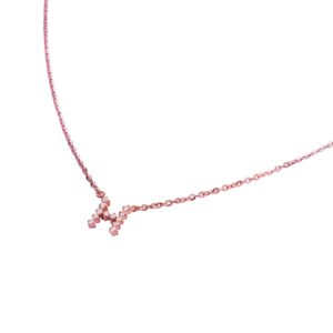 Dây cổ Kim cương chữ H 416  CHU.H003.DT12T11NUT4P