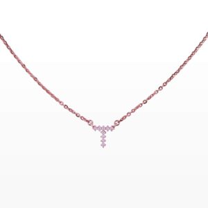 Dây cổ Kim cương chữ T 416 CHU.T003.DT9T11NUT4P