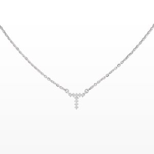 Dây cổ Kim cương chữ T 416 CHU.T003.DT9T11NUT4W