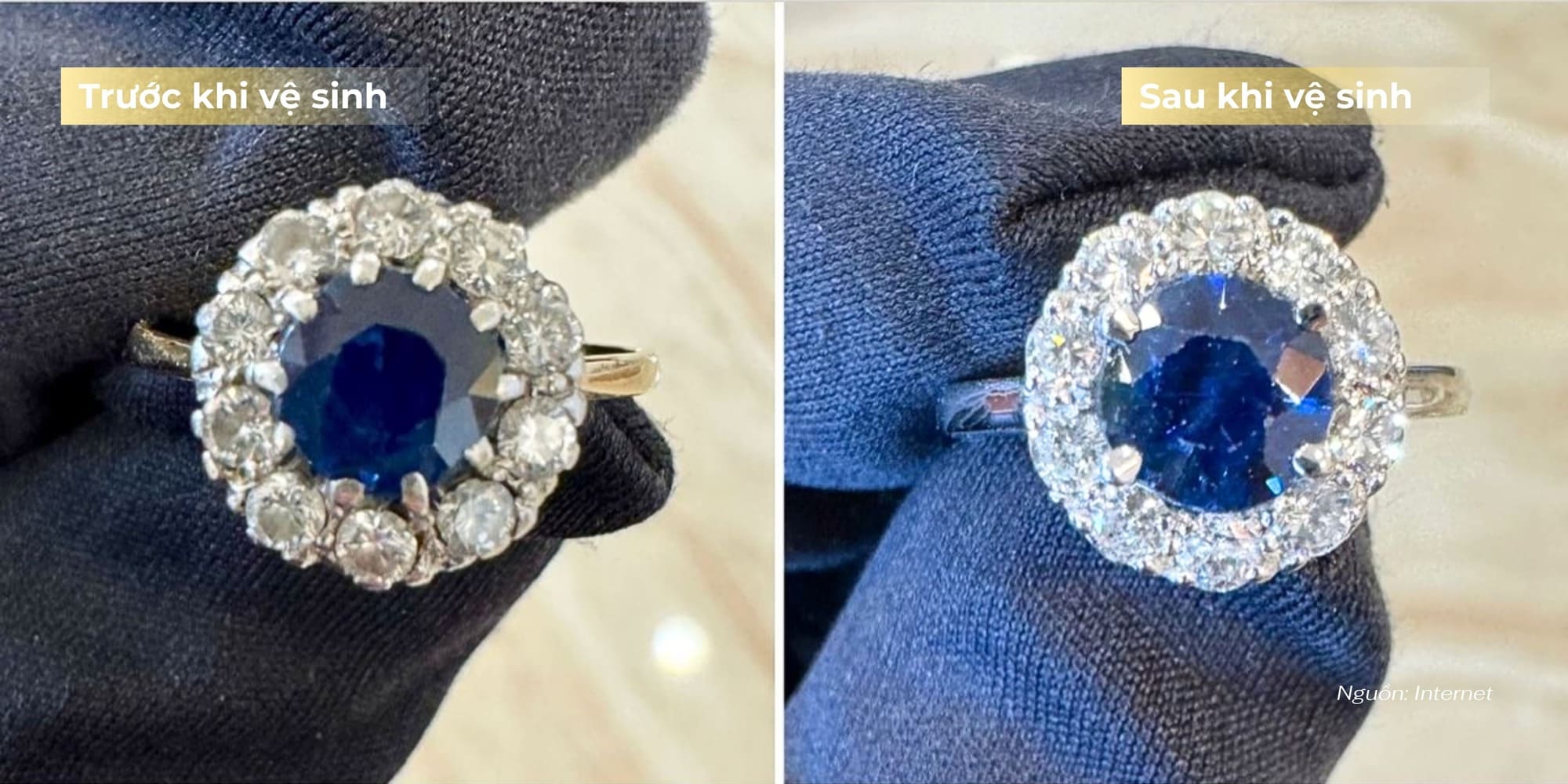 Ảnh: Vệ sinh trang sức kim cương định kỳ