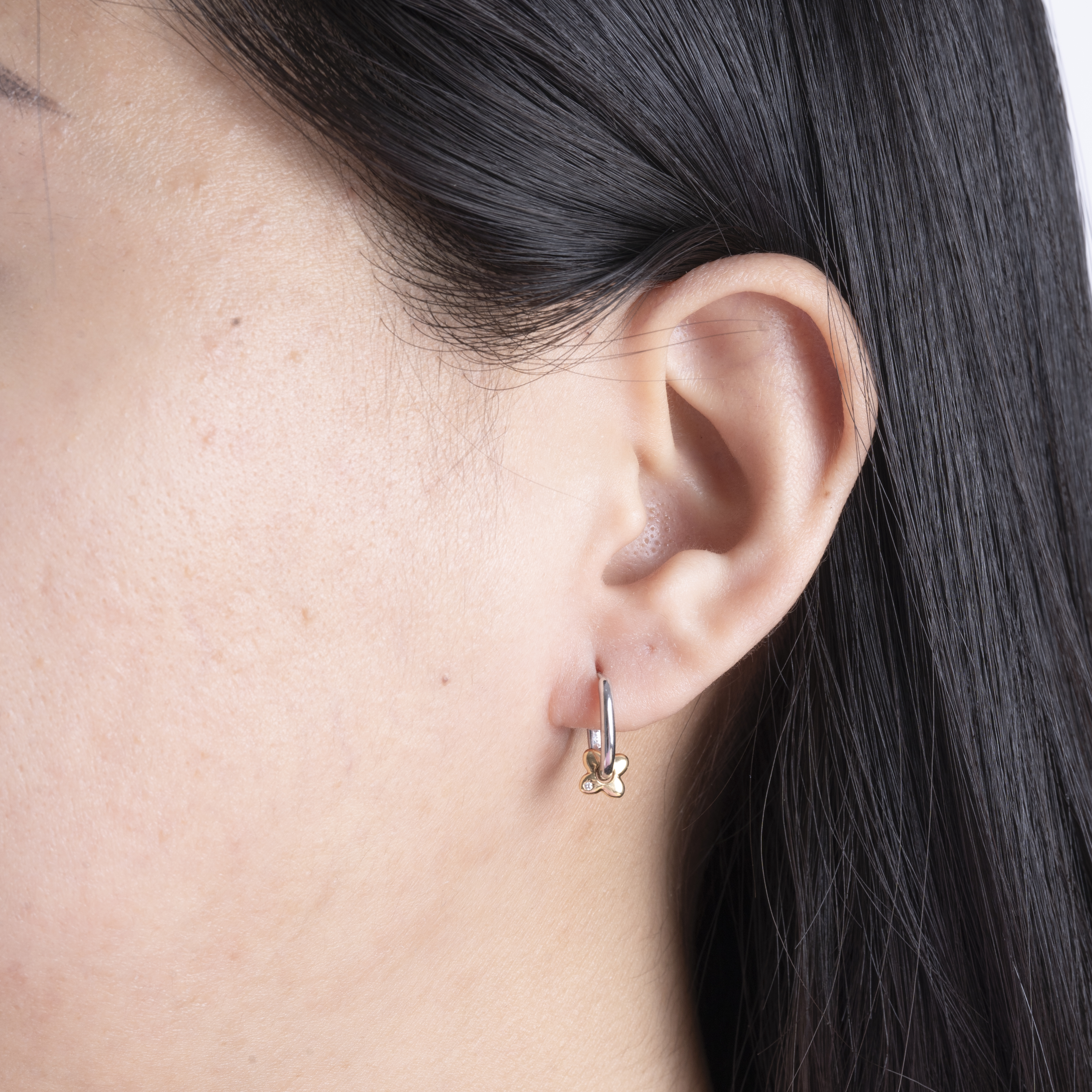 Bông tai Kim cương khoen trẻ em 416 BBY.BT2T11NU.W416 - Ảnh 5