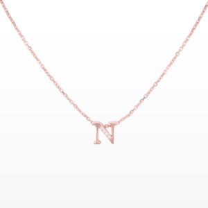 Dây cổ Kim cương chữ N hồng 416 CHU.N002P