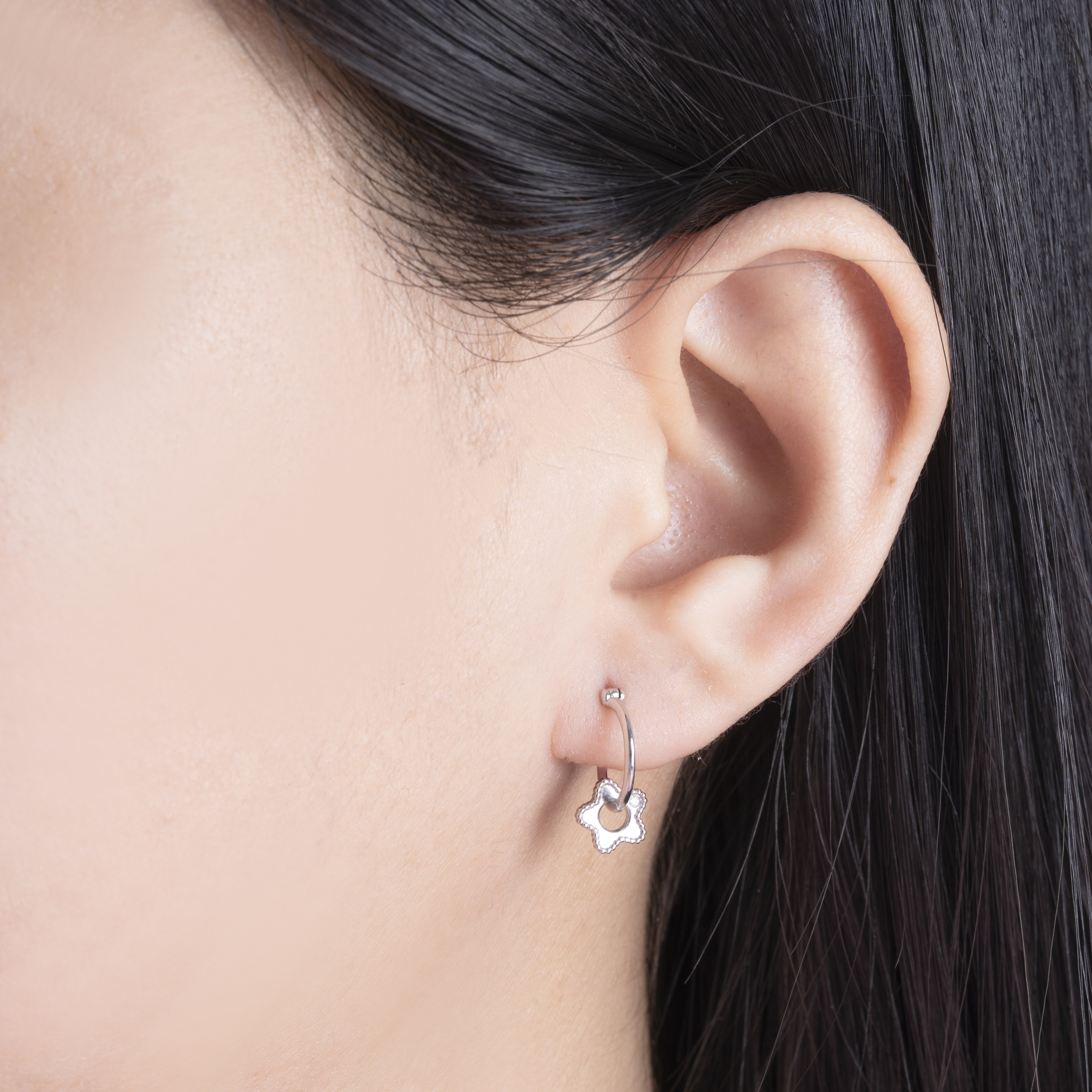 Bông tai Kim cương khoen trẻ em 416 BBY.BT2T11NUT3.W416 - Ảnh 4