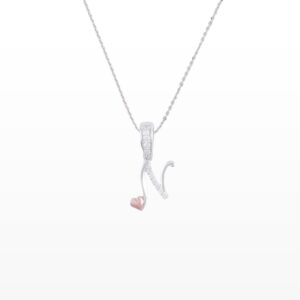 Mặt dây chuyền Kim cương chữ N 750 MEC.N002.MT3T13NU750