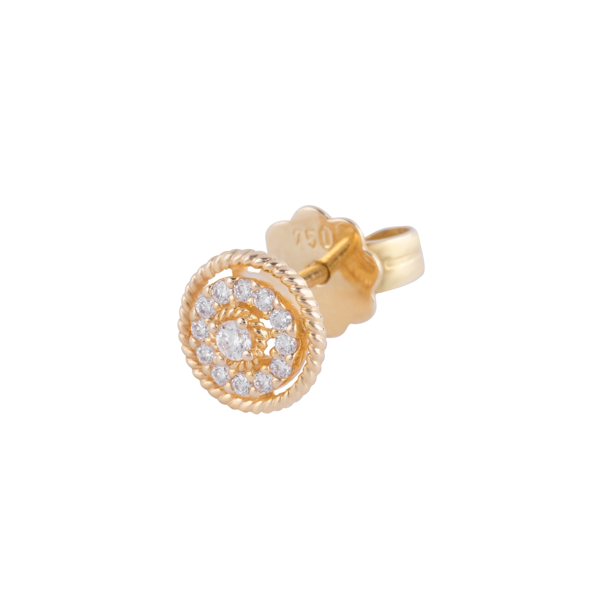 Bông tai Kim cương hoa 750 BGD0027820 - Ảnh 3