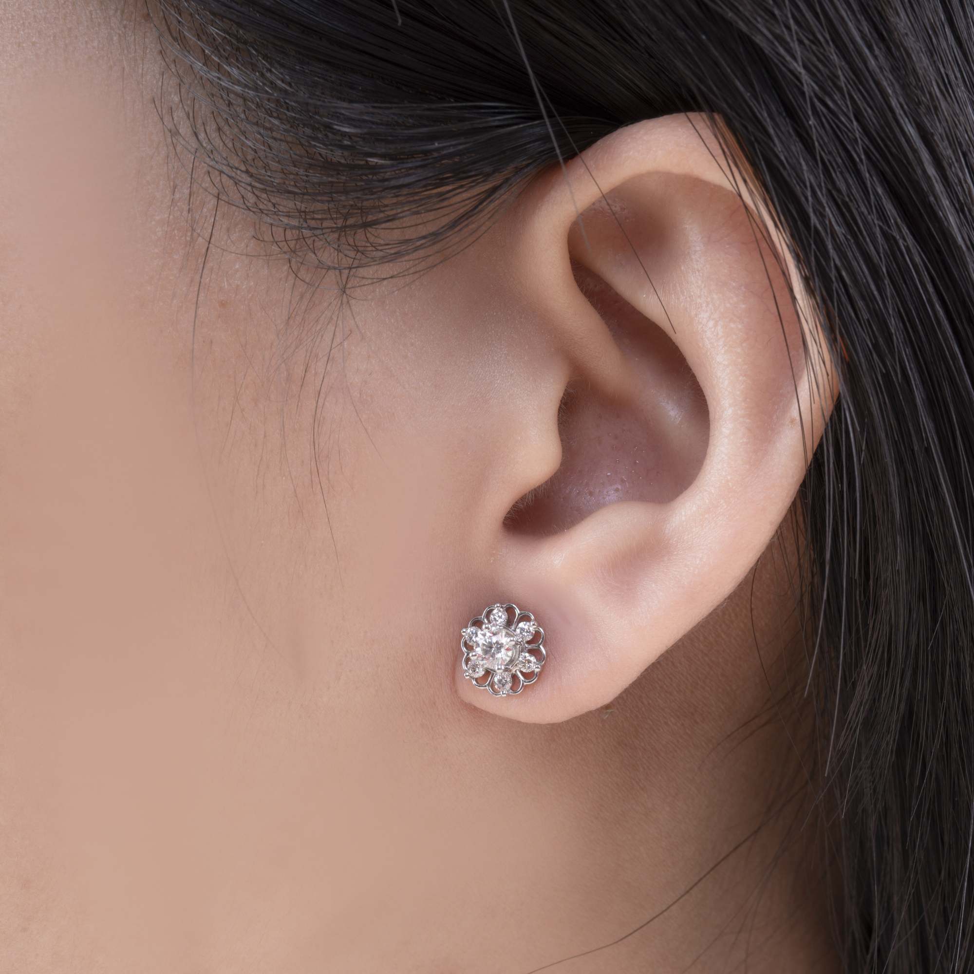 Bông tai Kim cương hoa 720 BGD0026566 - Ảnh 4