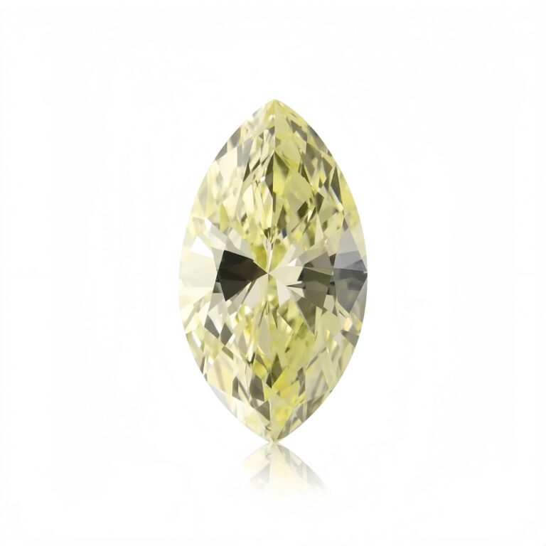 Kim cương viên Marquise 9.34 - 4.98 Fancy Greenish Yellow VS2 GIA DDD0029310