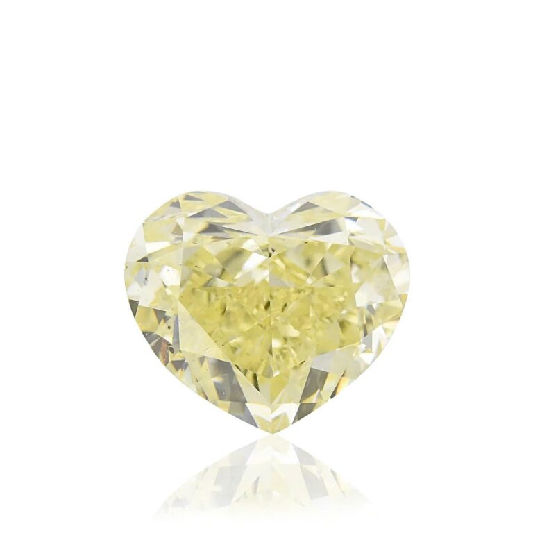 Kim cương viên Heart 5.87 - 6.63 Fancy Yellow VVS2 GIA DDD0029313