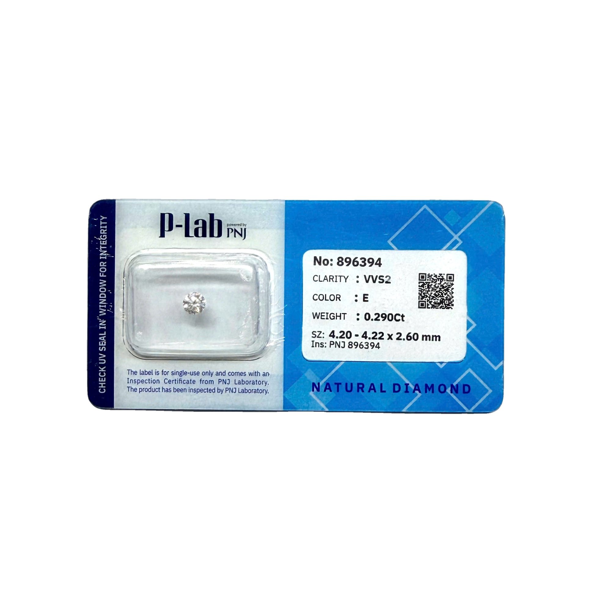 Kim cương viên 4.20 - 4.22 E VVS2 P-LAB DDD4016113 - Ảnh 2