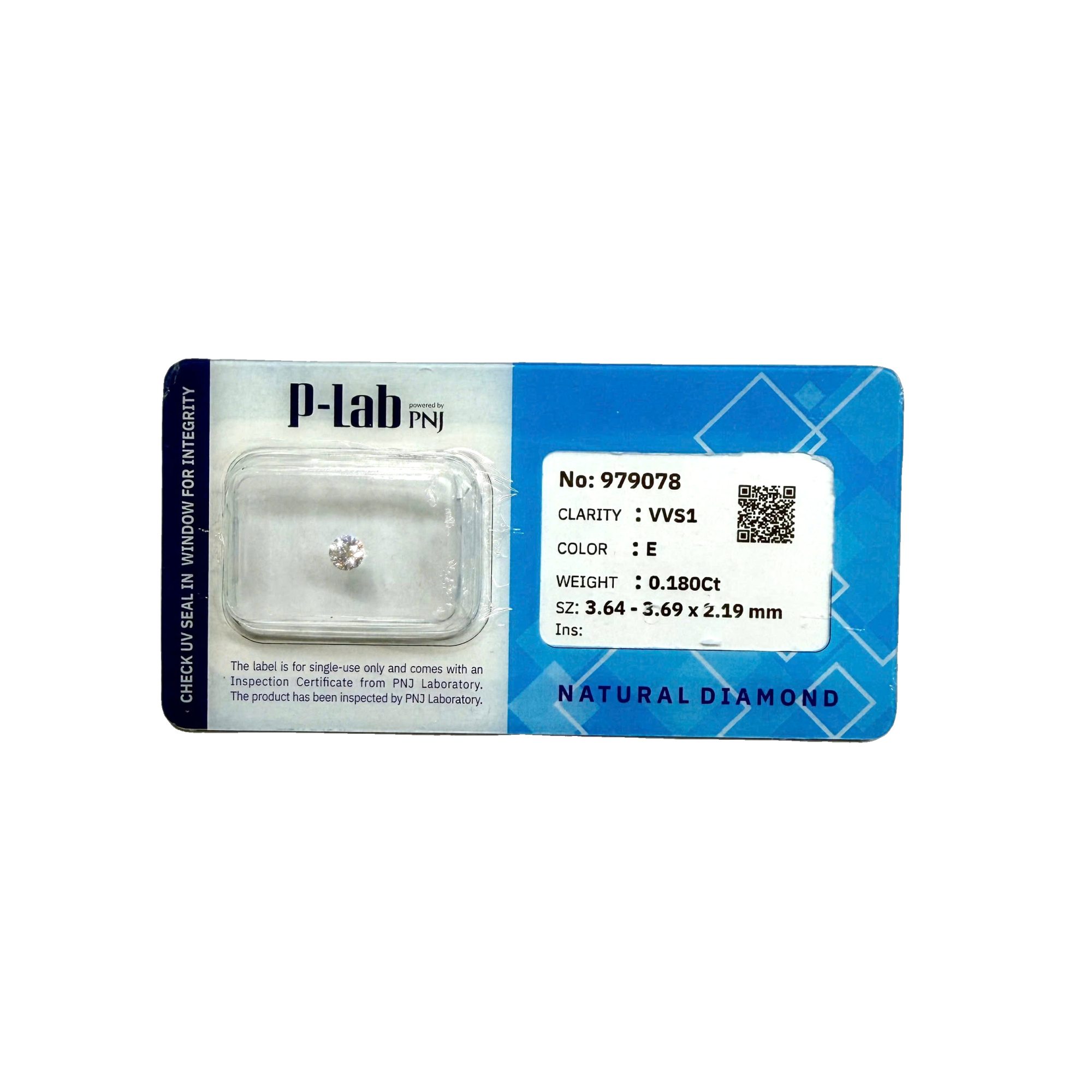 Kim cương viên 3.64 - 3.69 E VVS1 Không có giấy kiểm định DDD4016140 - Ảnh 2