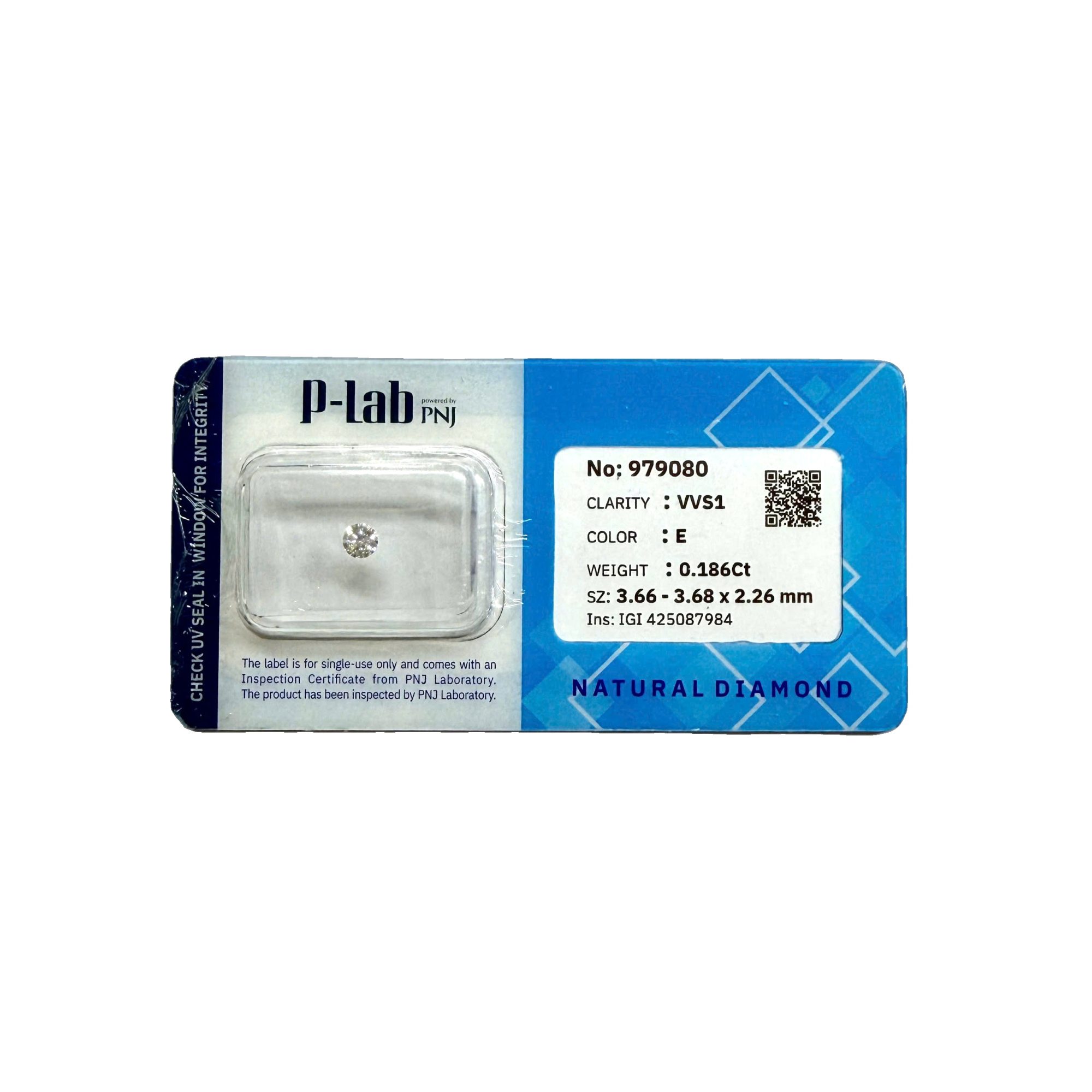 Kim cương viên 3.66 - 3.68 E VVS1 Không có giấy kiểm định DDD4016145 - Ảnh 2