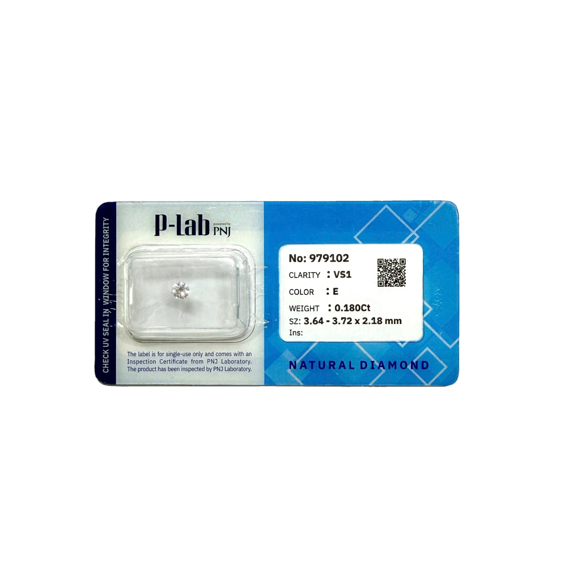 Kim cương viên 3.64 - 3.72 E VS1 Không có giấy kiểm định DDD4016347 - Ảnh 2