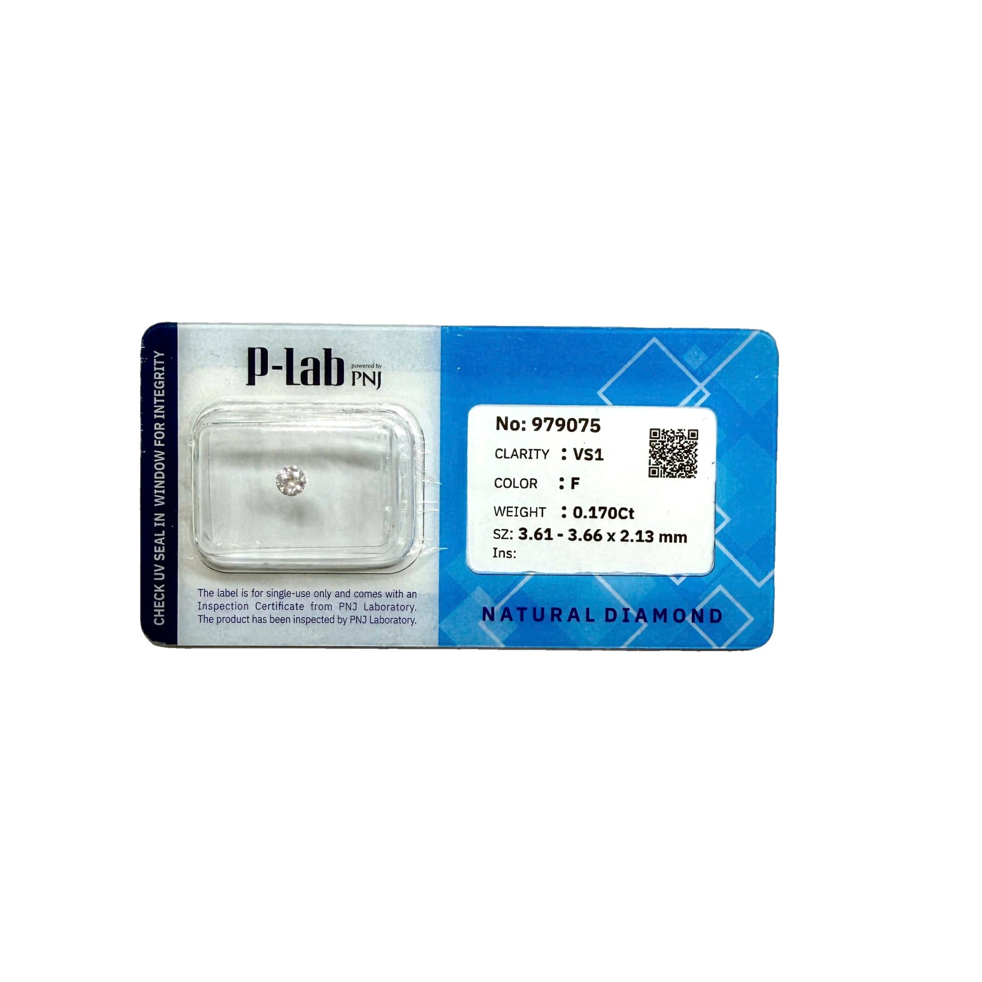 Kim cương viên 3.61 - 3.66 F VS1 Không có giấy kiểm định DDD4016354 - Ảnh 2