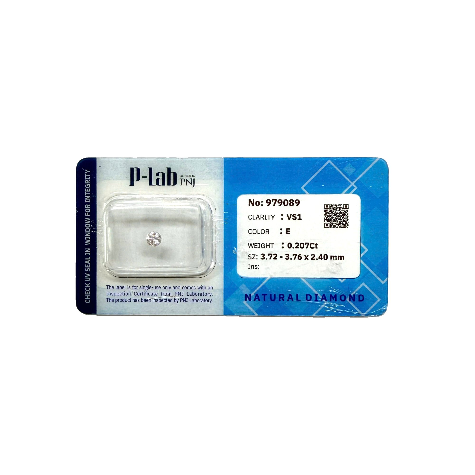 Kim cương viên 3.72 - 3.76 E VS1 Không có giấy kiểm định DDD4016357 - Ảnh 2