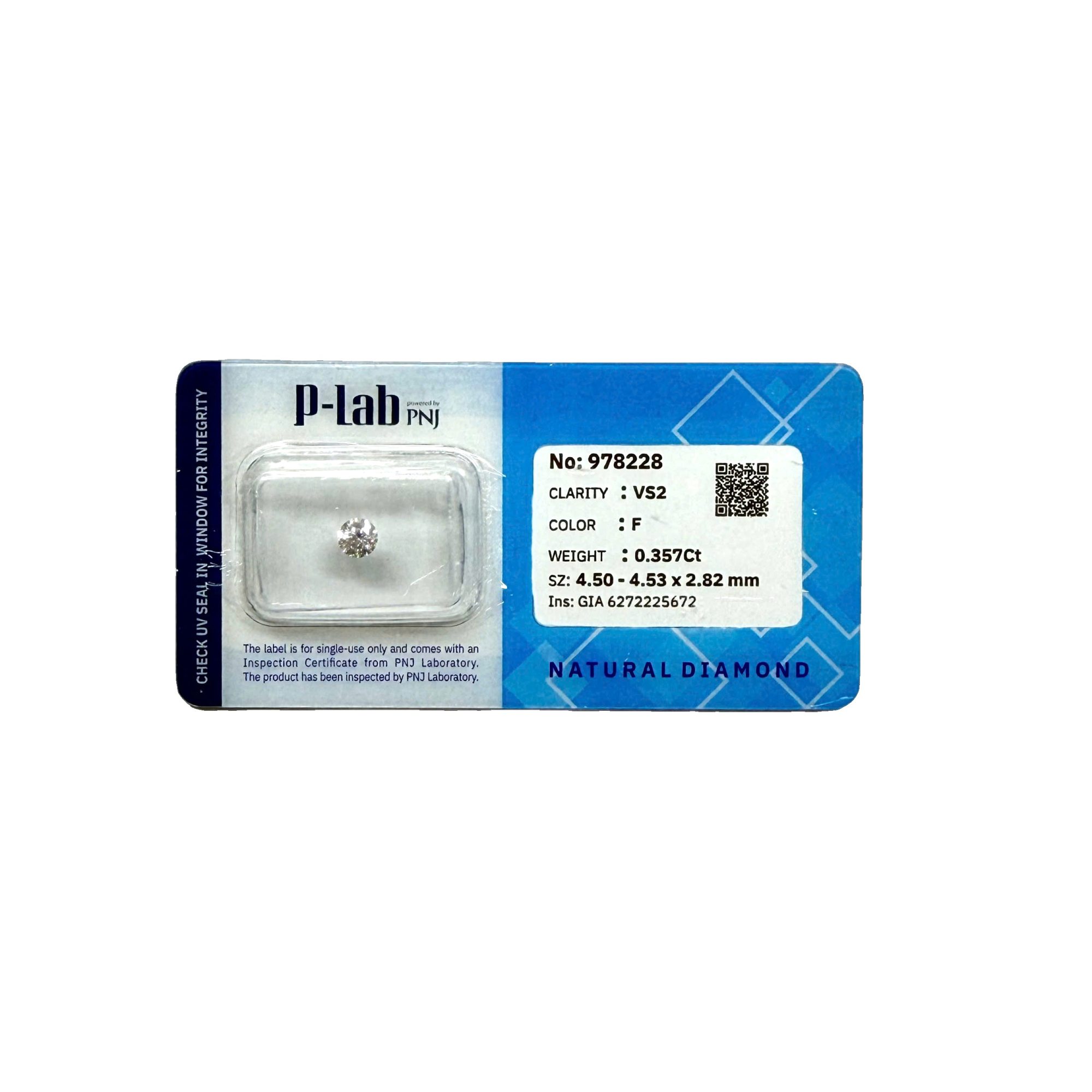 Kim cương viên 4.50 - 4.53 F VS2 P-LAB, GIA DDD4016509 - Ảnh 2